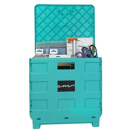 4 Pack: Everything Mary Collapsible Rolling Cart with Lid